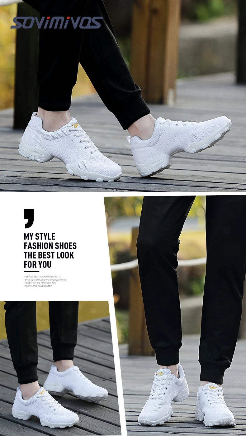 New Coming Dance Sneakers Jazz Shoes Dancing Modern Footwear Belly Contemporary Gym Dancers Leisure Sports Men Women Child Adult