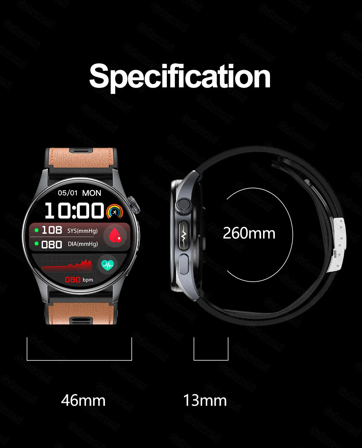 Smartwatch  AMOLED Screen Call ECG Sport Watchs Air pump Measurement BP Micro physical examination AI dial Smart Watch Men Women