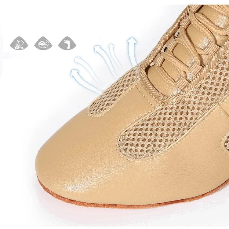 Latin Dance Shoes Adult Men Women Skin Tone Patent Leather Professional Soft Teacher Shoes Square Dance Shoes Ballroom Big Size