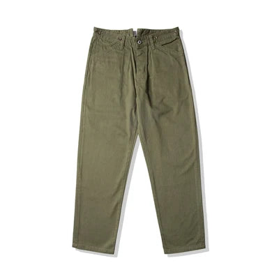 Red Tornado Chino Pants Retro Style Men's Cinch Back Casual Trousers Straight Fit
