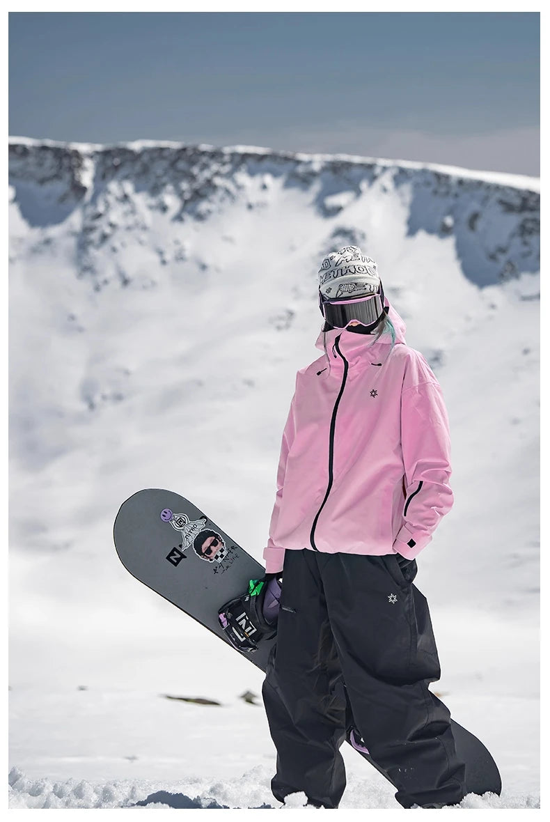 John Snow 2025 3L Ski Jacket & Pants Set Waterproof Snowboard Suit Thermal Winter Sports Gear with Fleece Lining for Men & Women