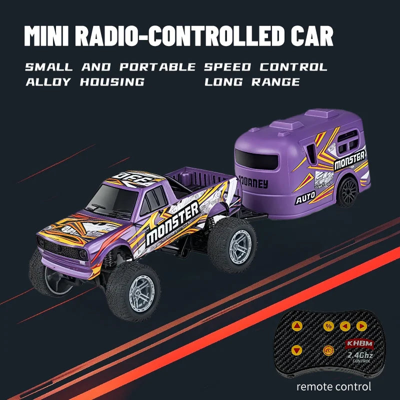 New RC Car MINI Alloy 1/64 Remote Control Car Convenient to Carry 60 Minutes of Work Time Children's Gifts Electronic Toys