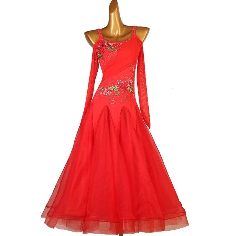 Modern Dance Competition Ballroom Dress Dancewear Womens Waltz Suit Carnival Urban Costumes Practice Wear Girls Fashion Clothing