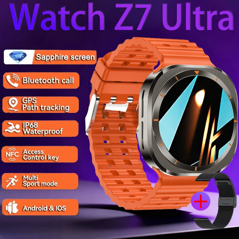 2026 New Watch 7 Ultra Smart Watch Men 3D Display Sport SmartWatch GPS NFC Compass Blood oxygen Smartwatch Women For Android IOS