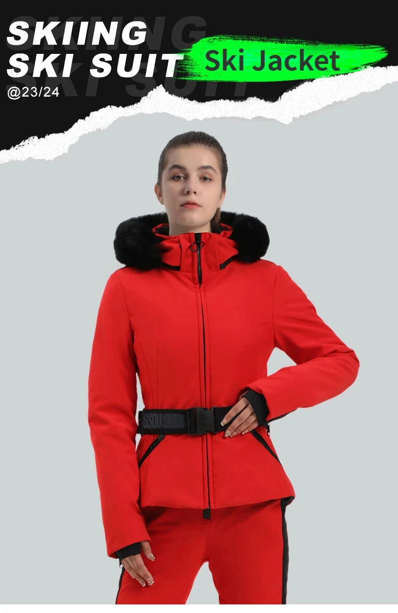 Snowboard Jackets 2025 Mountain Winter Hooded Woman Snow Jackets Outdoor Skiing Jacket Sports Outerwear Windproof Warm Tracksuit