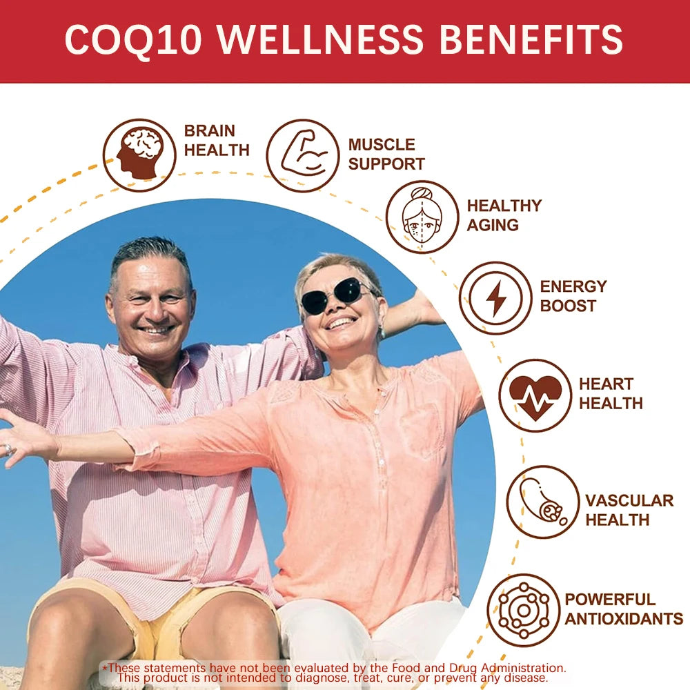 Coenzyme CoQ10 100mg Softgels - 3x Better Absorption, Antioxidant Supplement for Aging & Heart Health, Energy, Blood Pressure