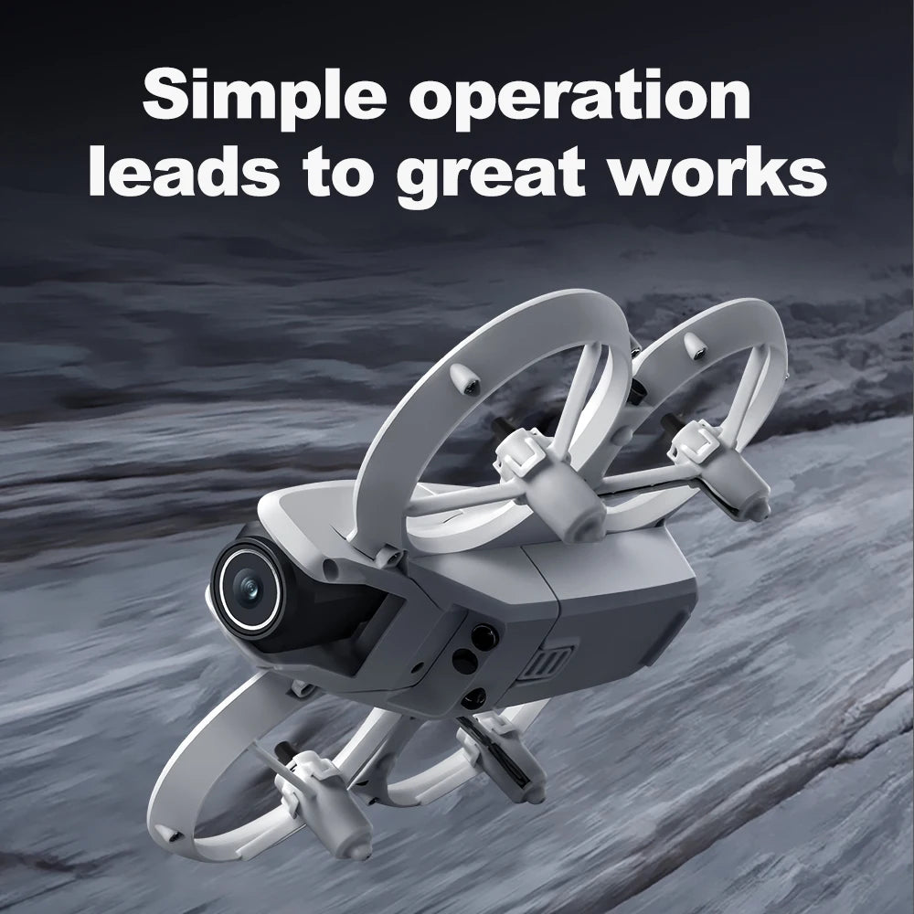 V66 Mini Drone 4K Profesional Dual Camera Headless Mode Obstacle Avoidance WiFi FPV Dron 360° Flip RC Quadcopter Toys for Kids