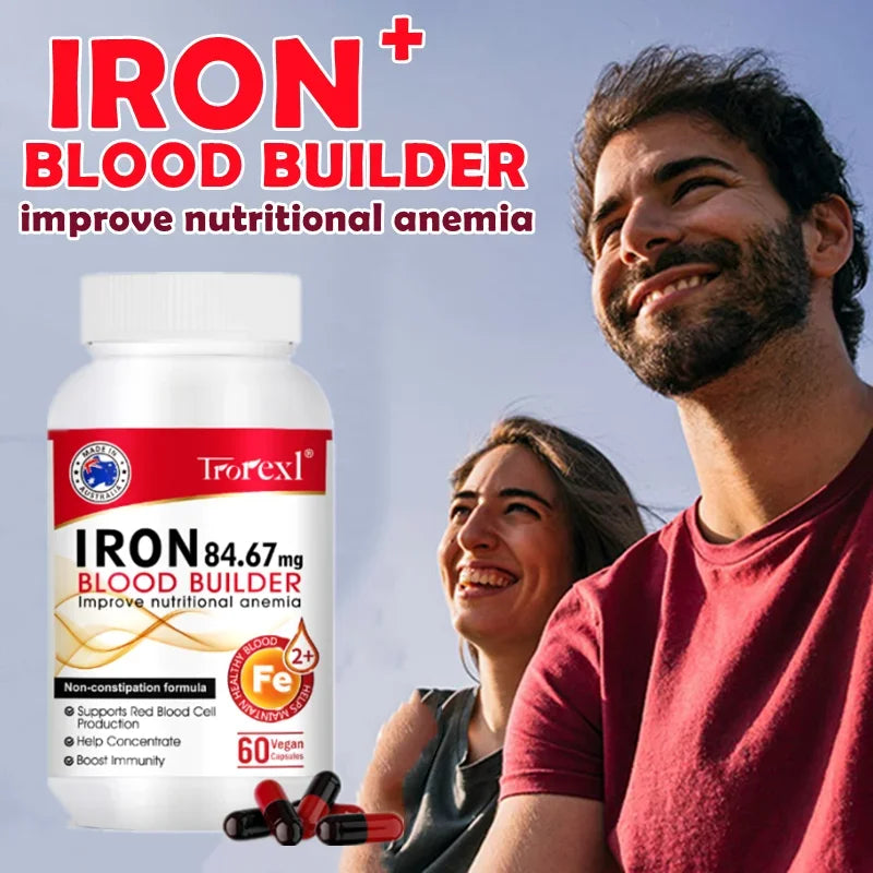 Iron Blood Builder Supplement for Women Nutritional Anemia, Iron Levels, Enhance Immunity Pills for Women Boosting Hemoglobin