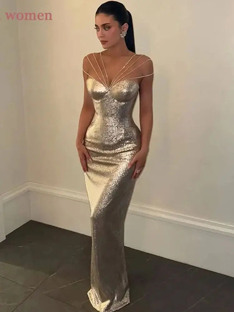 Umi Customized Luxury Glitter Mermaid Evening Spaghetti Straps Formal Dress Bodycon Sparkly Women Party Gowns 2026
