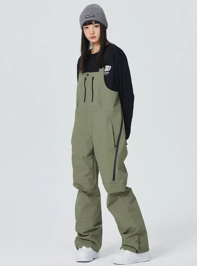 New 2025 Outdoor Winter Ski Pants for Women Men Waterproof Thermal Skiing Overalls Thickened Windproof Snowboard Straps Trousers