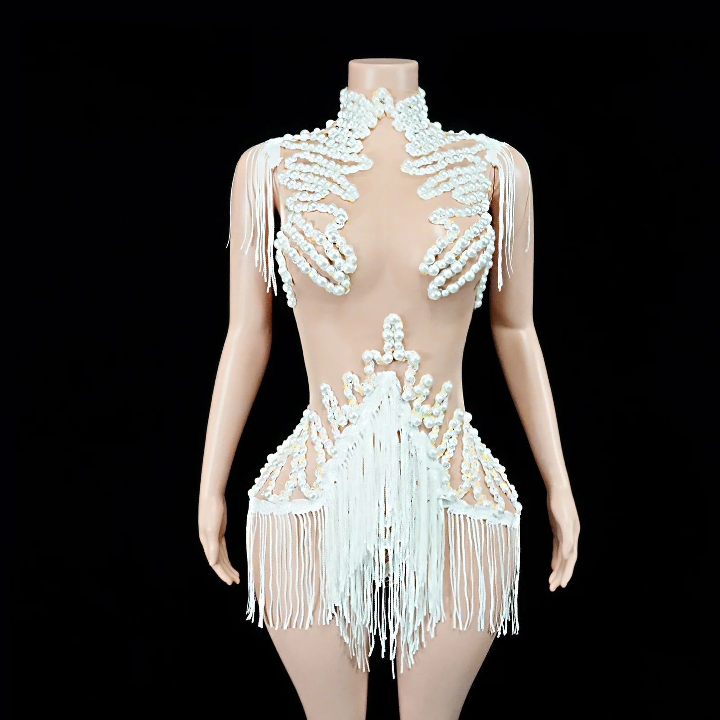 Sexy Mesh Sheer Black Rhinestone rhinestone Bodysuit Singer Dancer Show Stage Outfit Celebrate Party Night Club Performance Waer
