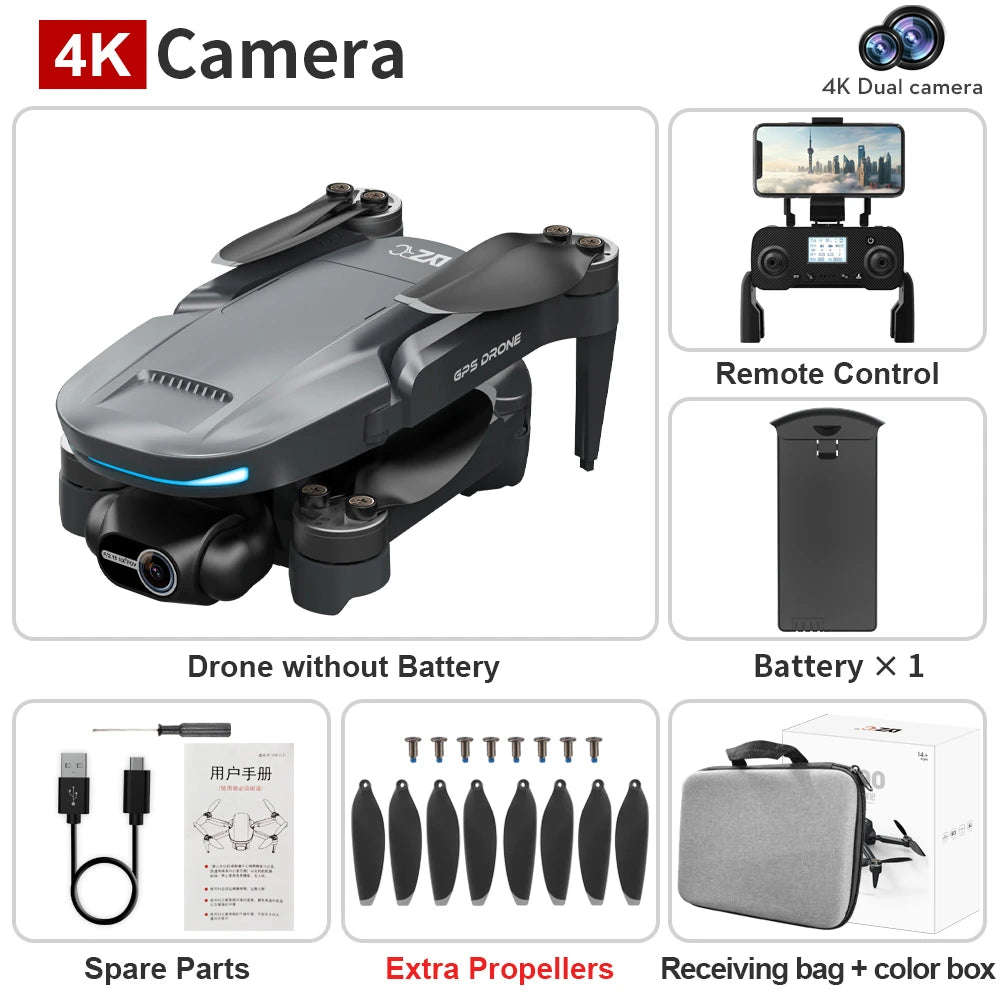 L200 PRO MAX Drone 4K HD Profesional GPS Brushless MotorQuadcopter 2-Axis Gimbal FPV 360°  laser Obstacle Avoidance RC Drone