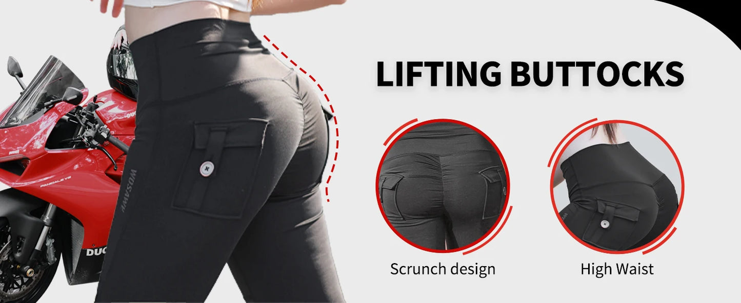WOSAWE Women Motorcycle Jacket Lady Full Body Armor Set CE Certified Summer Riding Safety Jacket Pants Built-in Protective Pads