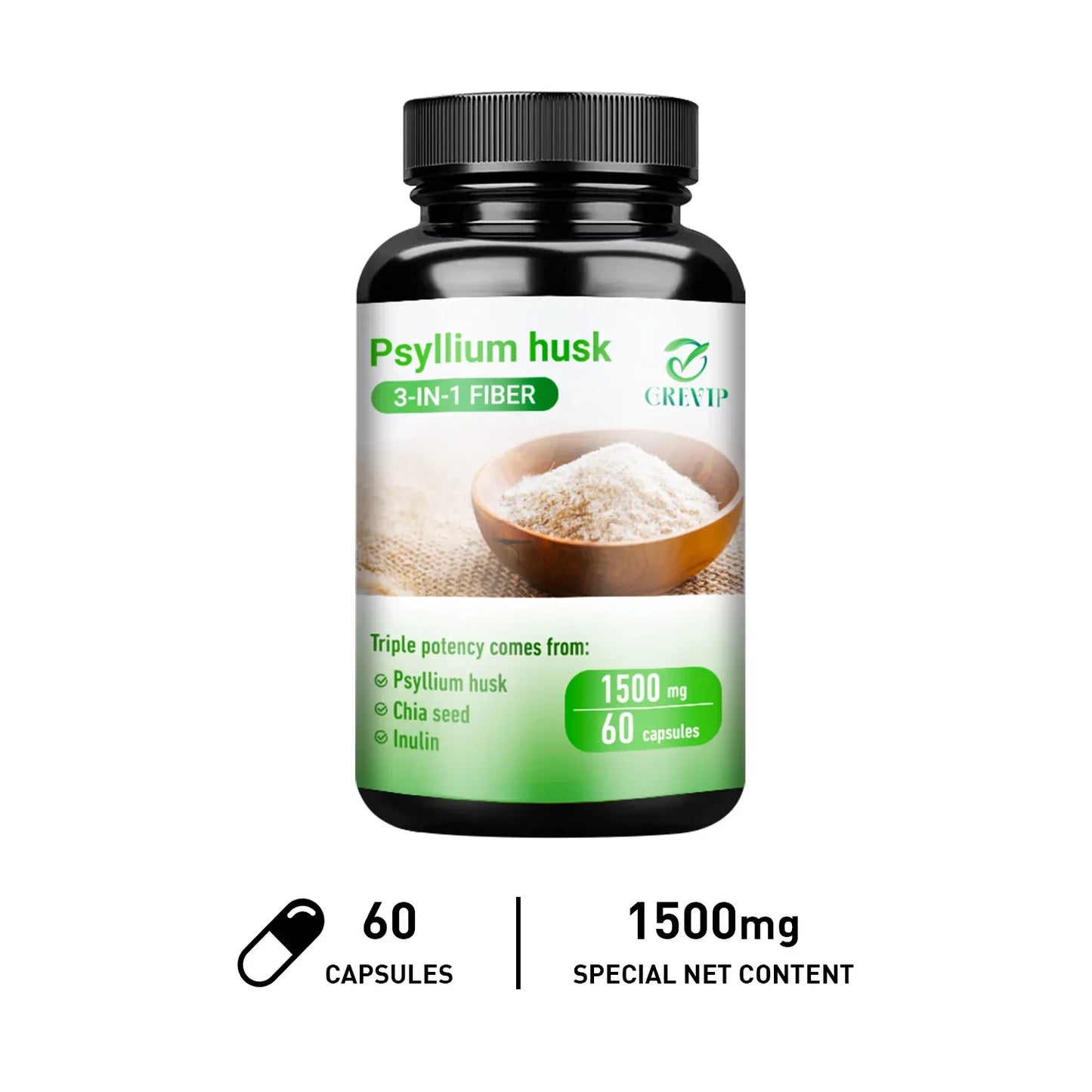 Psyllium Husk - Gut and Colon Cleanse Detox, Improve Metabolism, Relieves Gas, Bloating and Constipation