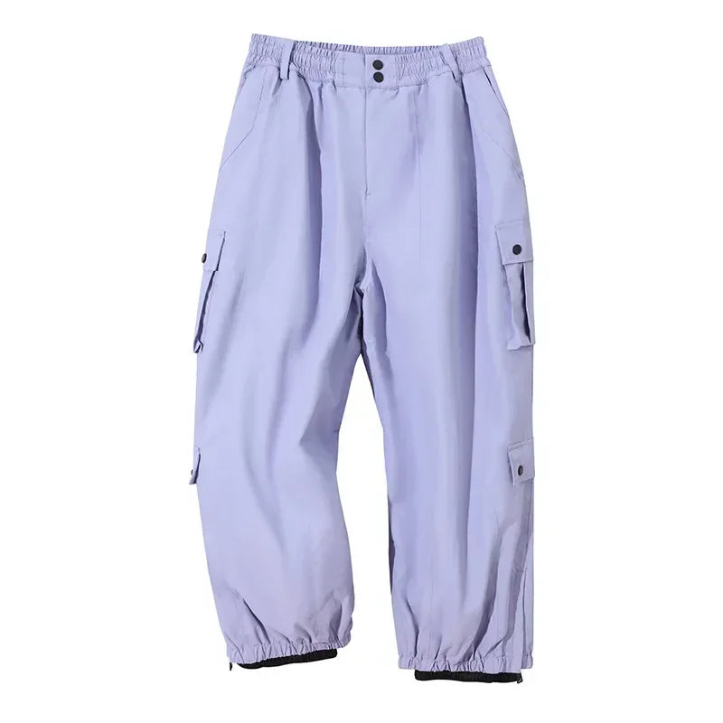 Man Snow Overalls Women Couple Loose Skiing Pants Outdoor Sports Waterproof Windproof Ski Trousers Winter Warm Adult Pants 2026