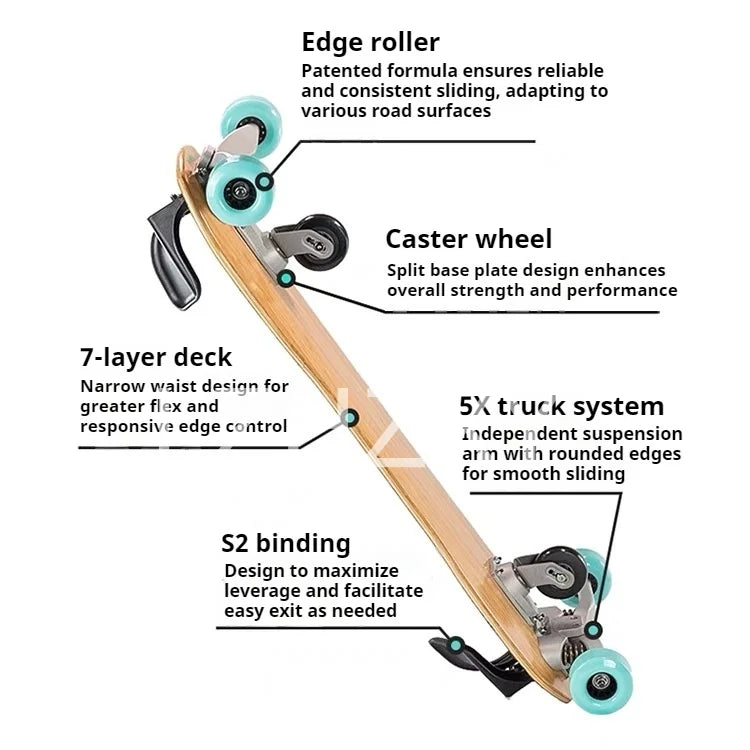 Land snowboarding male and female simulation skiing practice board snowboarding Sports and Entertainment