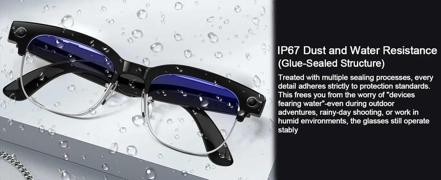 2025 New Upgrade Smart Glasses With Camera Video Recording AI Photo Recognition Bluetooth Call Translation Voice Sunglasses Man