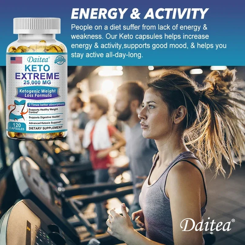 Daitea Ketone Supplement 25,000 mg - Weight Management, Fat Burning, Metabolism, Diet Control, Non-GMO, Gluten Free, No Rebound