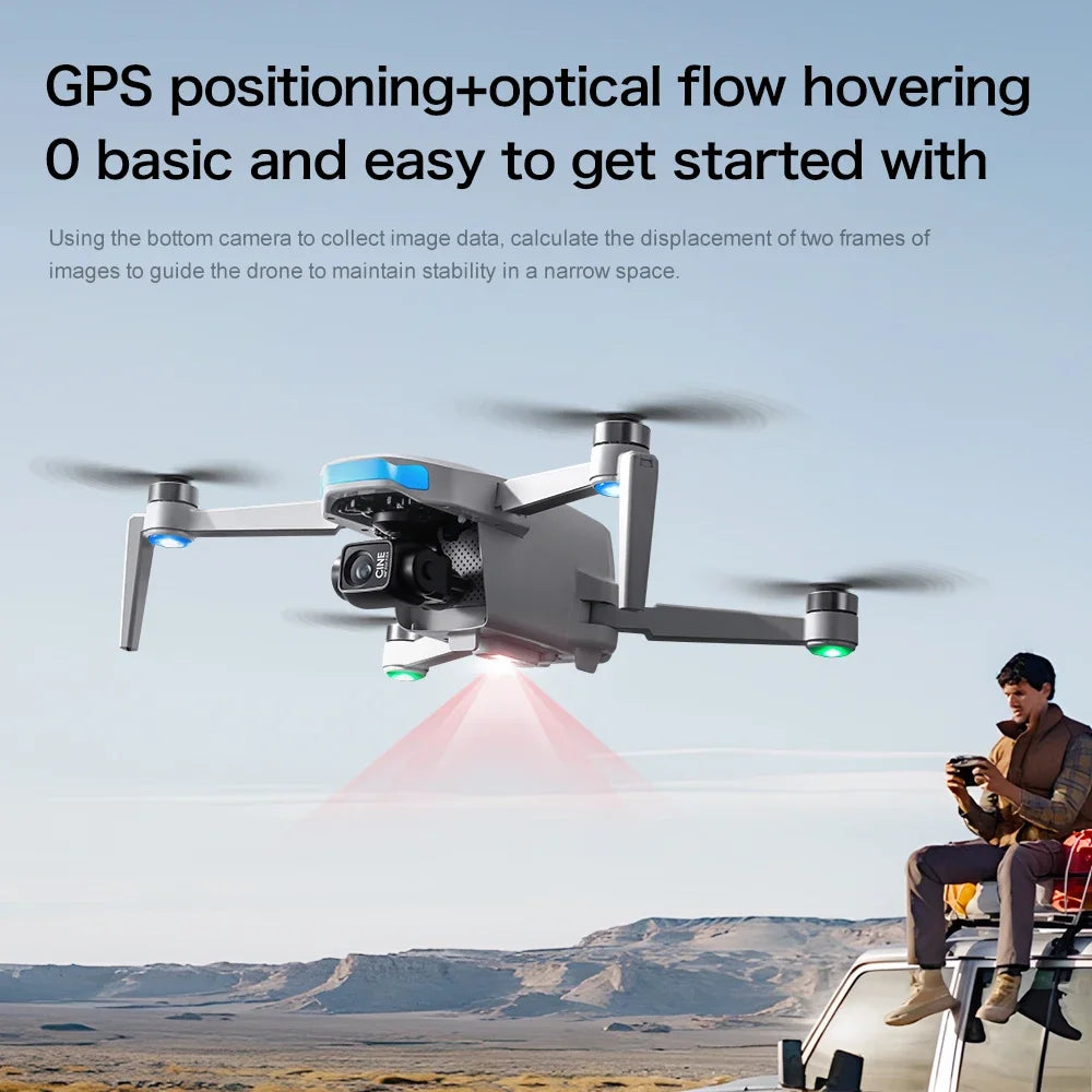 S-X1 MAX GPS Drone 4K Camera 3-Axis Gimbal EIS 5KM Digital Transmission Brushless Motor Quadcopter with 4.5" Screen Remote 231g
