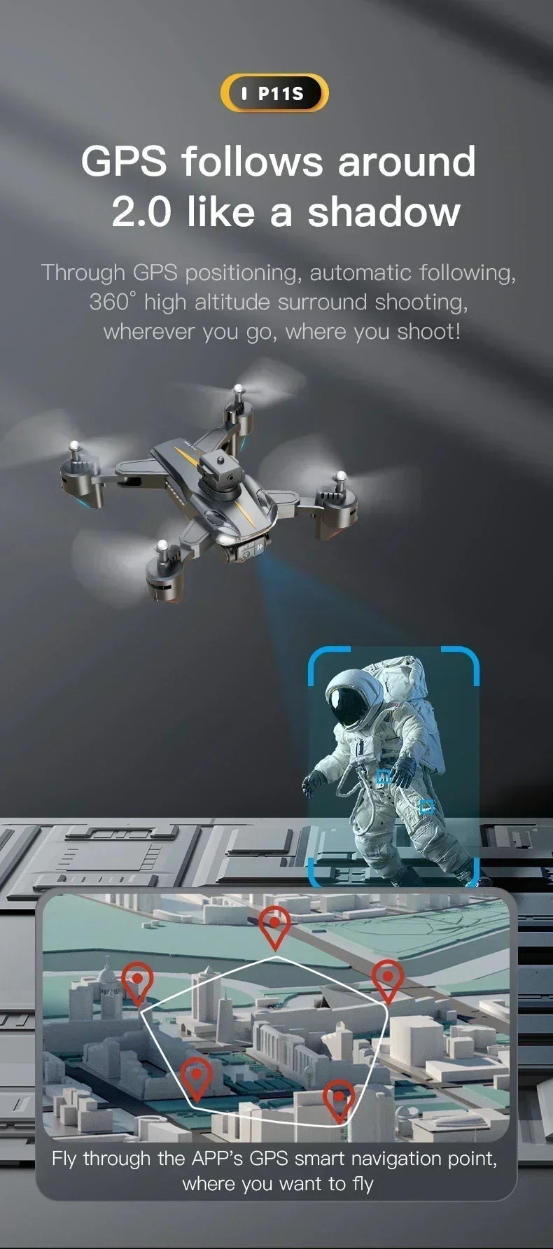New P11 Max GPS Drone 8K HD 5G Professional Aerial Photography Dual Camera Obstacle Avoidanc Brushless Quadrotor 20000M 2026