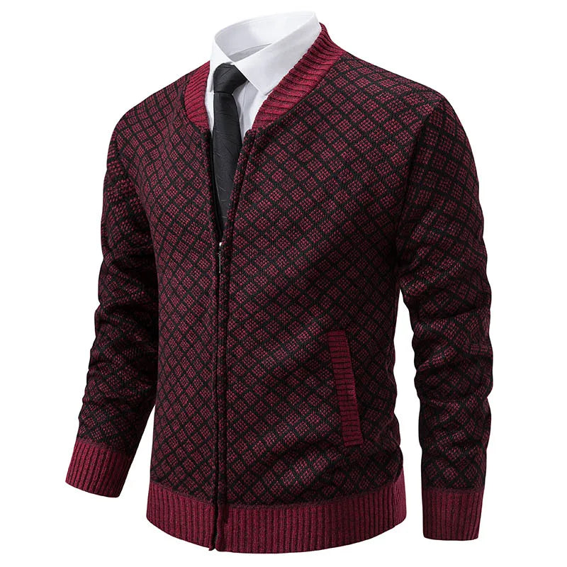 LEGIBLE 2025 Men's Sweaters Autumn Winter Wool Zipper Cardigan Sweaters Man Casual Knitwear Sweatercoat Male