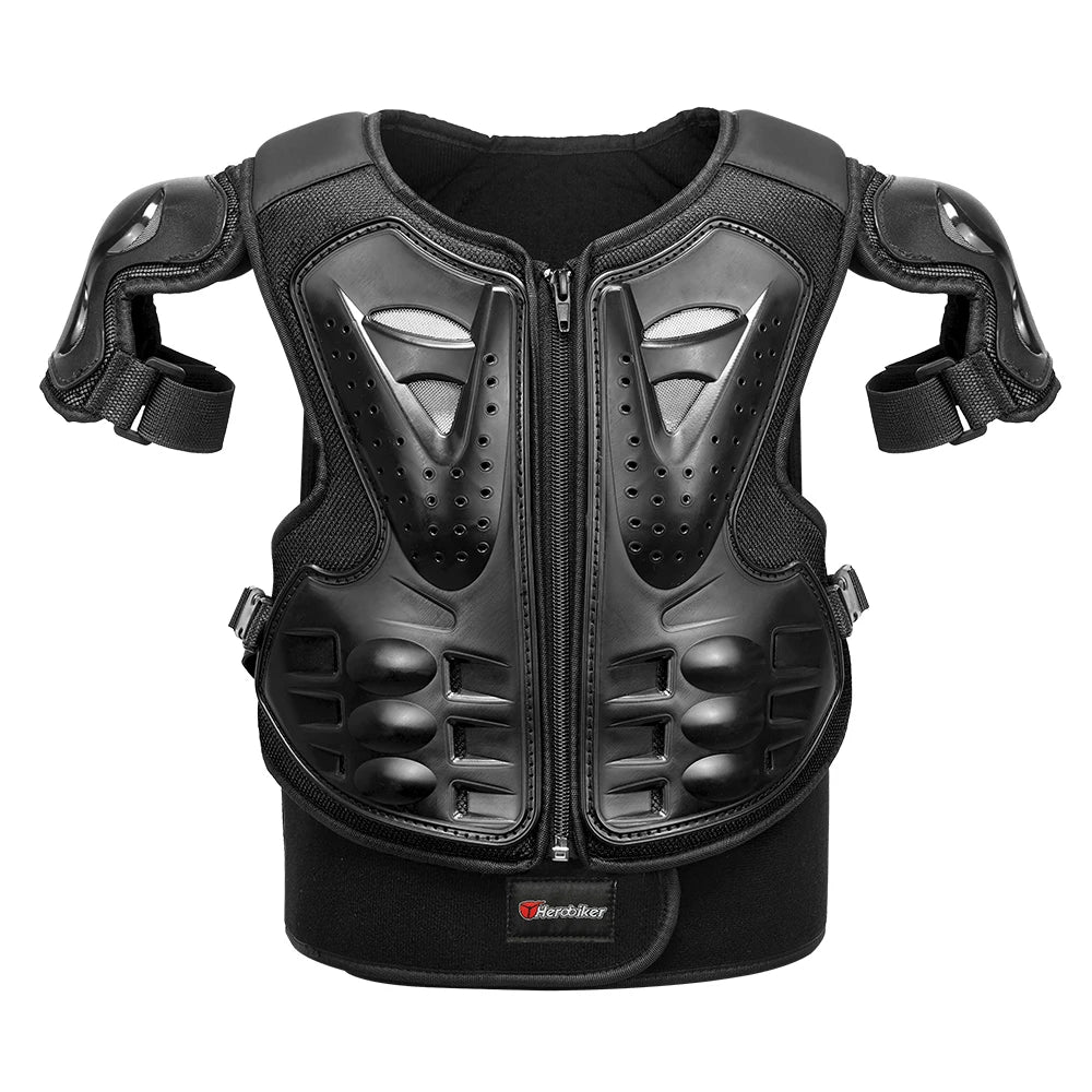 Kid's Motorcycle Armor Vest Protection Motocross Body Armor Jacket Protective Armors Riding Kneepads Moto Full Armor Children