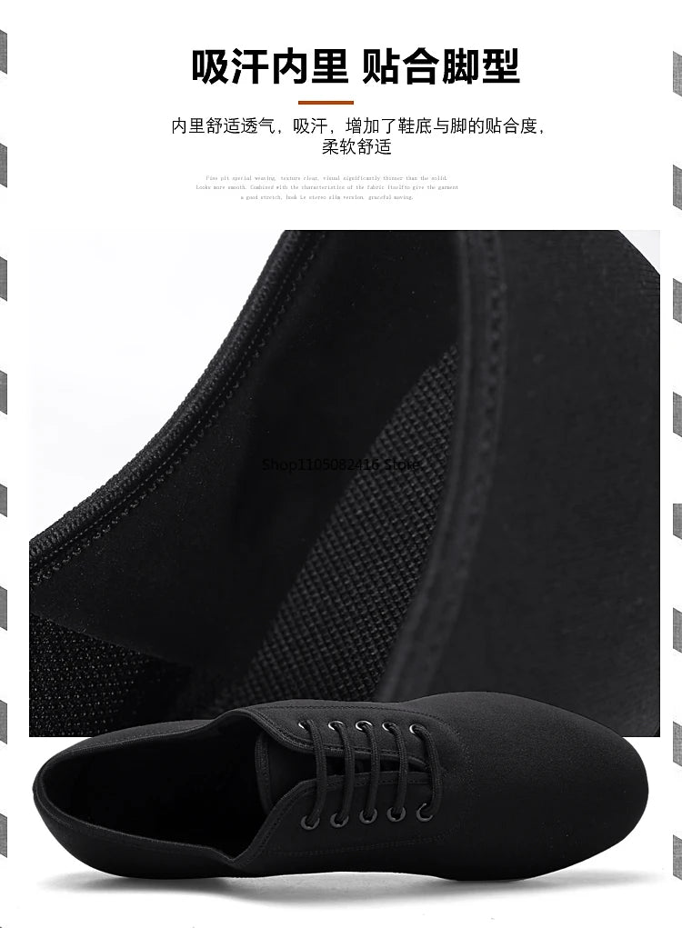 Mens Dance Shoes  Outdoor Indoor Ballroom Waltz Dance Shoes Adult Black Tango Jazz Modern Dance Shoes