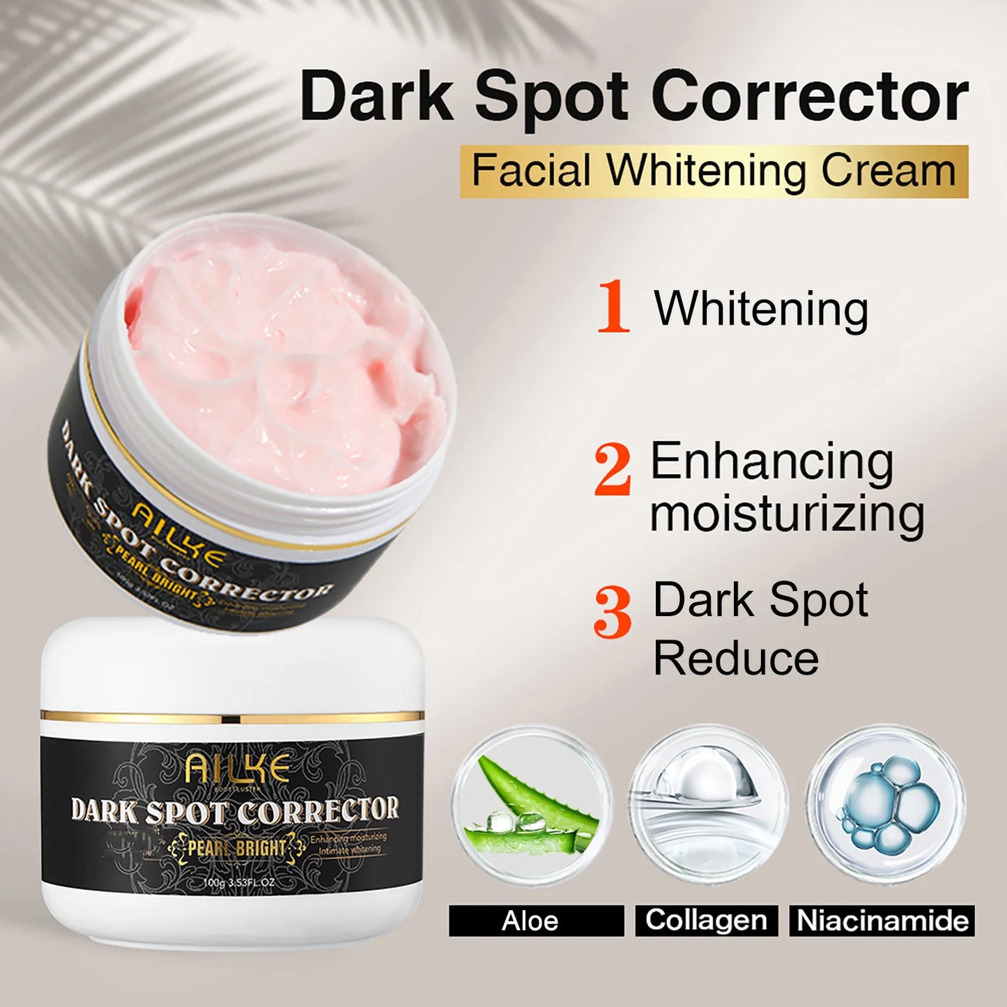 AILKE Collagen Whitening Set For All Skin Types, Lightening, Reduce Dark Spots, Freckles, Hyperpigmentation, Even Skin Tone