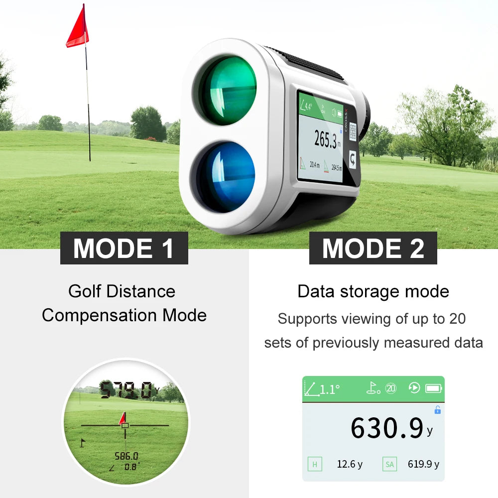 Golf Rangefinder with Slope Laser Range Finder with Touch Screen Flag Locking Vibration Ideal Golf Accessories for Golfers