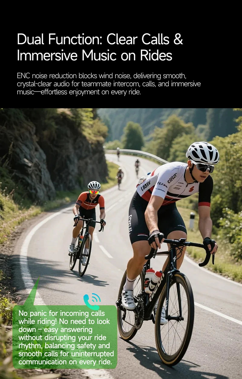 800W Pixel HD 4K Cycling Bluetooth Sports AI Smart Glasses For Photography Object Recognition Video Recording Navigation New