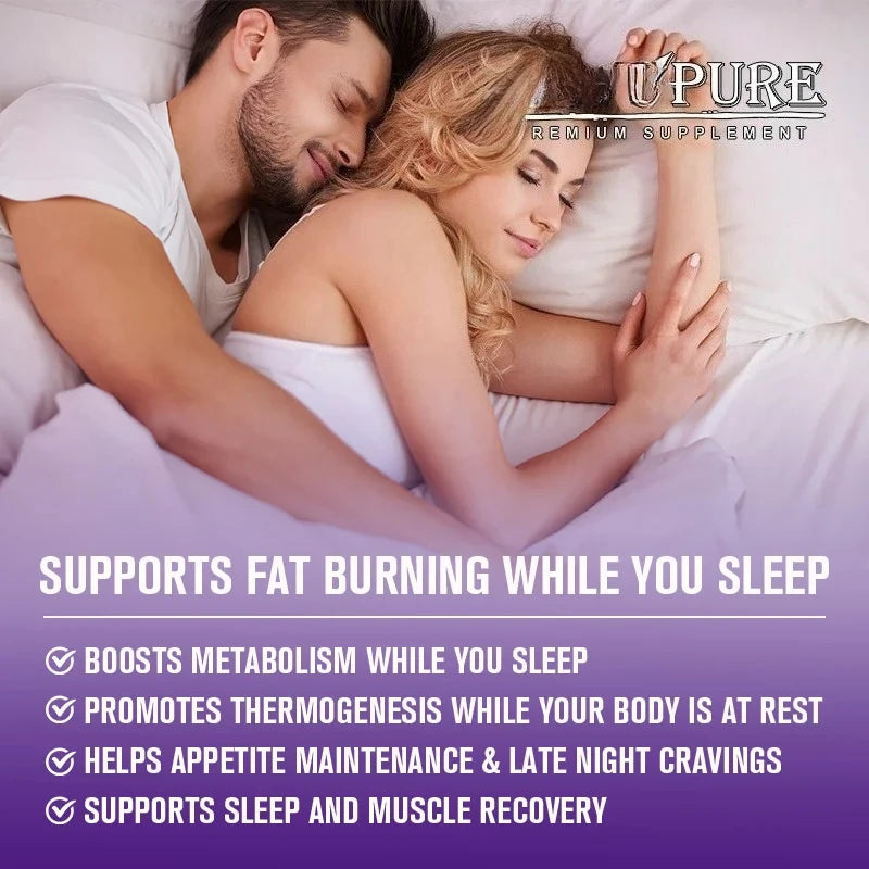 60pcs Powerful Natural Night time Fat Burning Cellulite Weight Loss Pills for Lean Physique Detoxification Promotes Metabolism