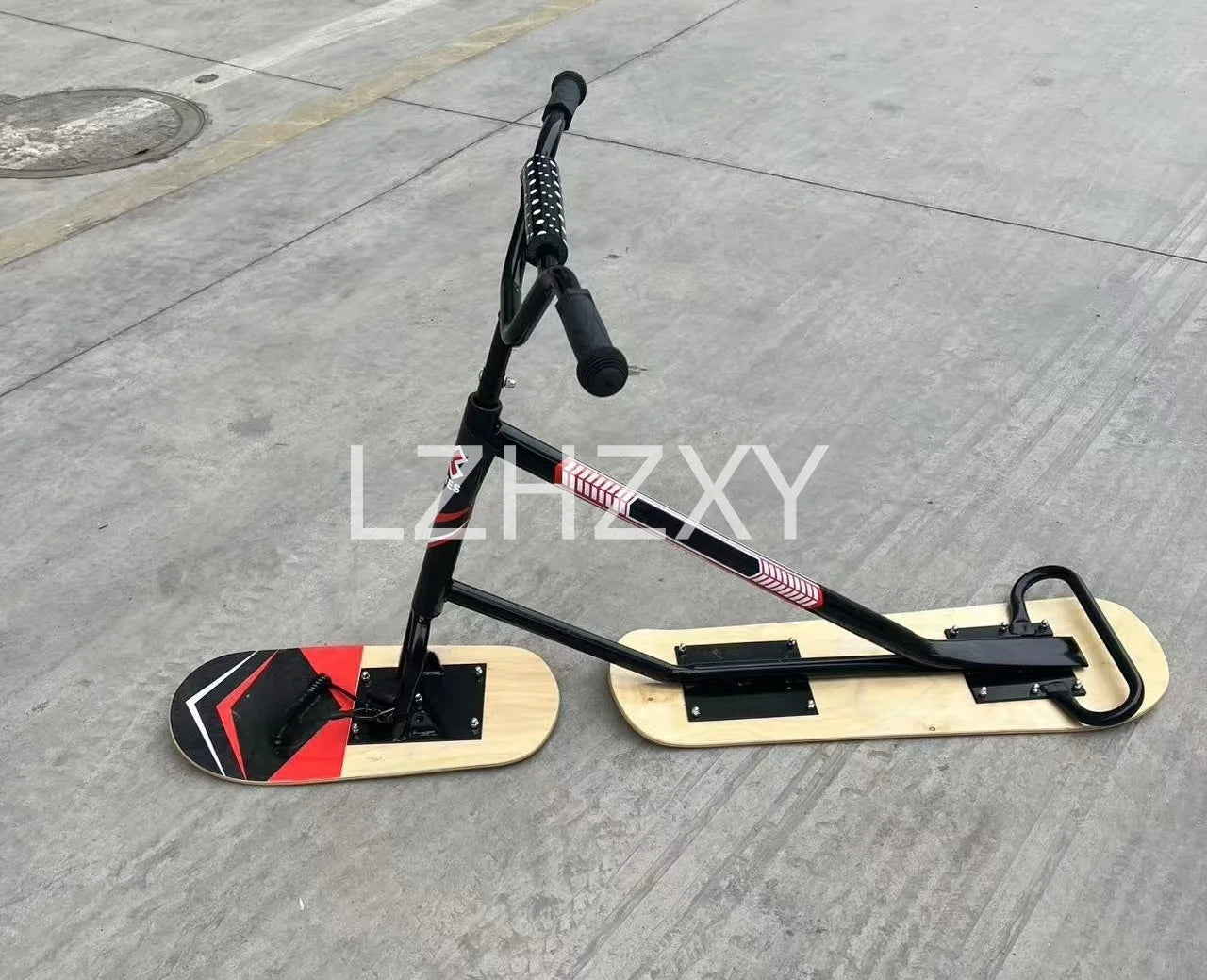Adult Ski Carts Thickened Wear-resistant Aluminum Skis Freestyle Skis Grass Skis Snowboards Orienteering Wood Color