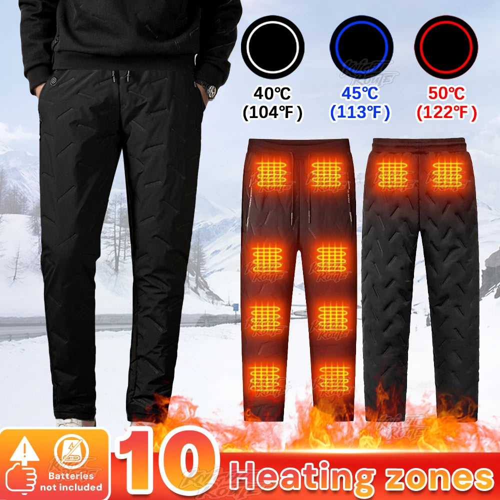 Winter Heated Pants 18-Zone Heating with Dual Control,3-Temperature Settings,Perfect for Ski and Cold Weather Work as Casual