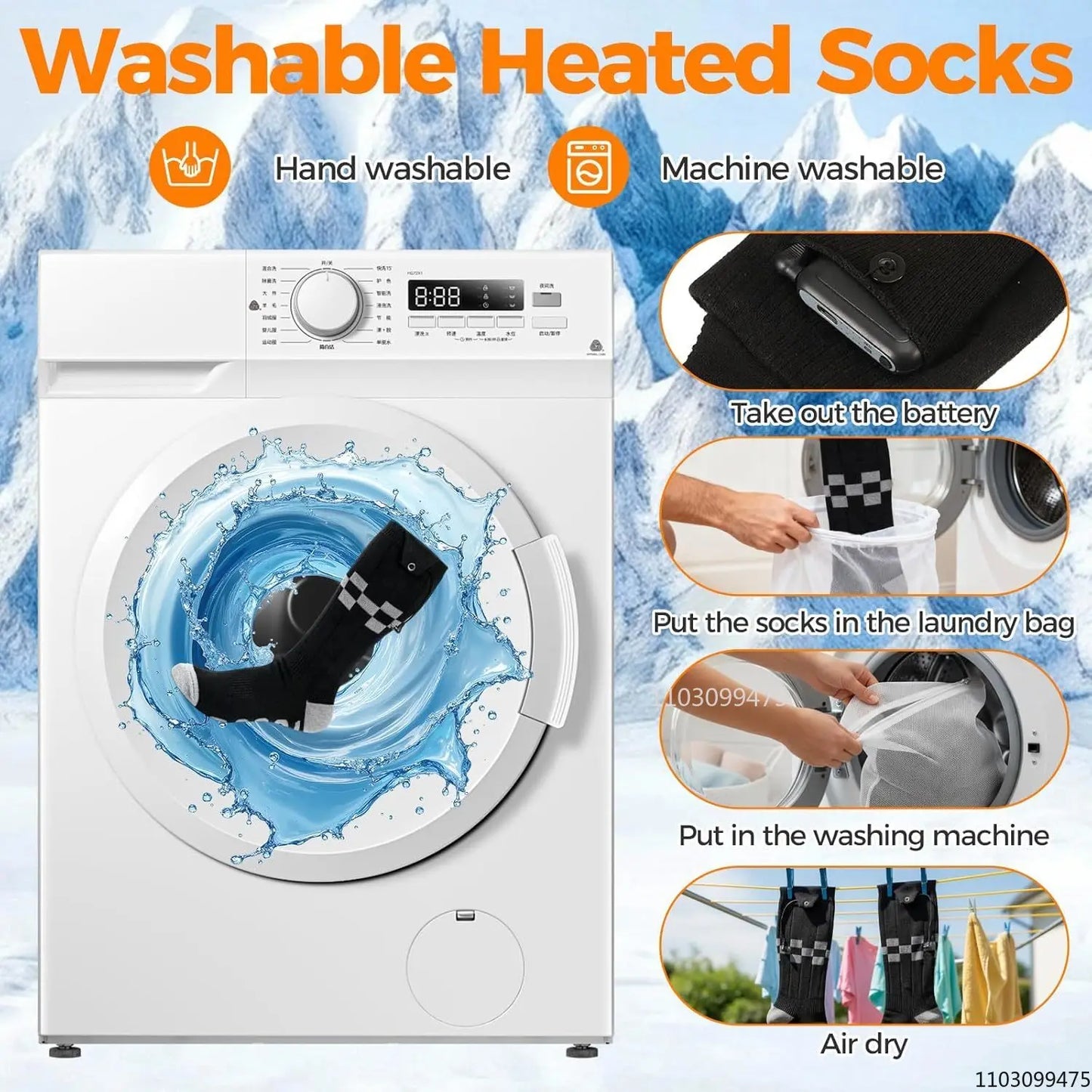 New Heated Socks Rechargeable 6000mah Electric Heated Skiing Socks Snowboarding Outdoor Sports Foot Warmer Winter Thermal Socks