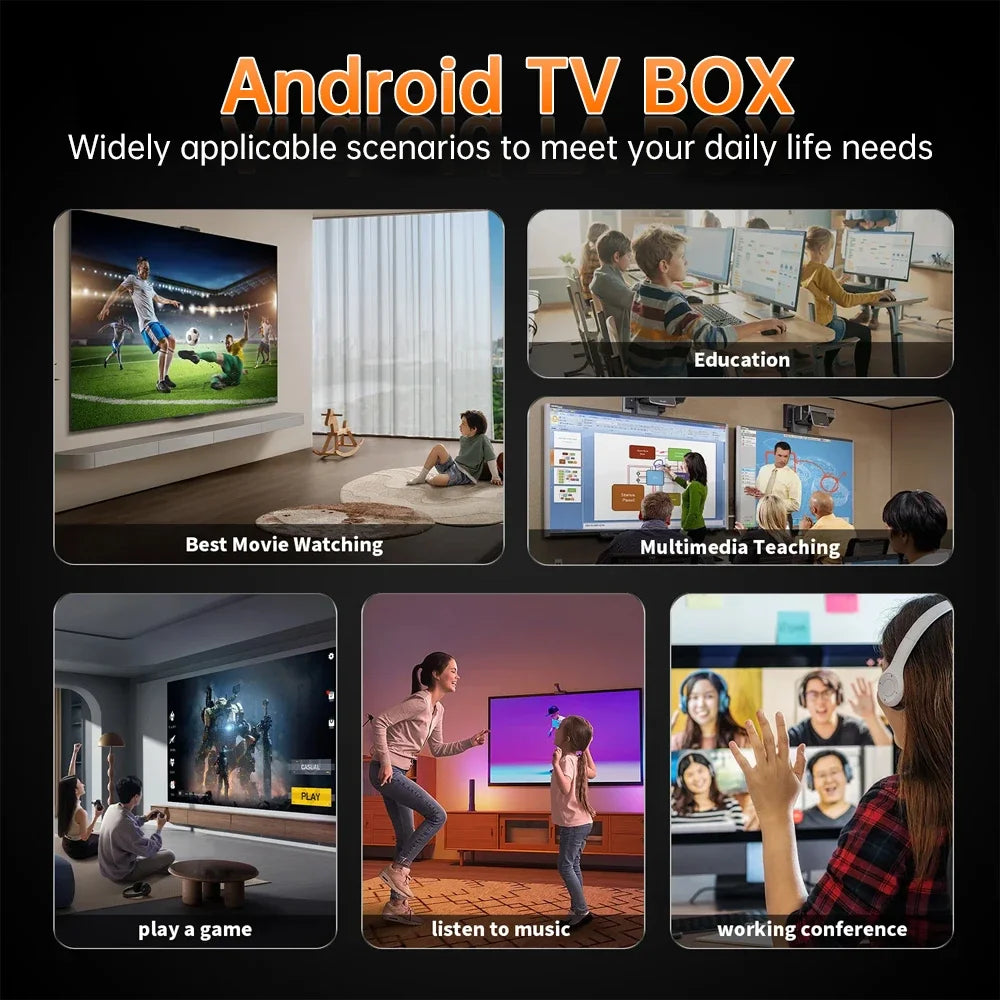Q19 Smart TV Box Android 16 Allwinner H618 8GB 128GB 256GB Media Player Google Assistant BT6.0 Wifi 5G 8K Very Fast Set Top Box