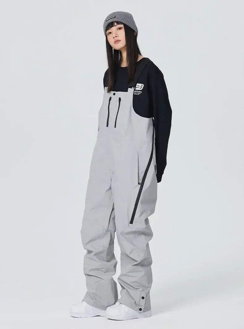 New 2025 Outdoor Winter Ski Pants for Women Men Waterproof Thermal Skiing Overalls Thickened Windproof Snowboard Straps Trousers