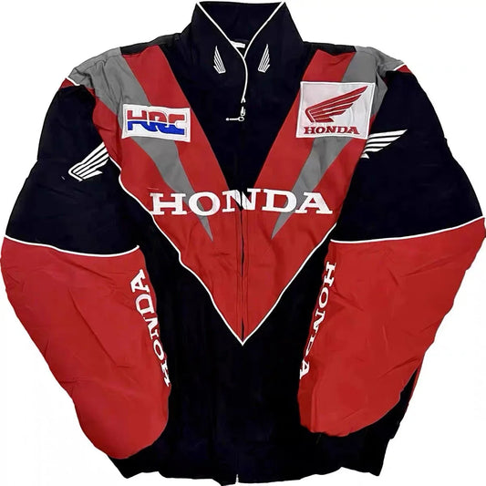 New Spring and Autumn Honda Embroidered Jacket Men's and Women's Breathable Mesh Motorcycle Jacket HRC Cycling Suit