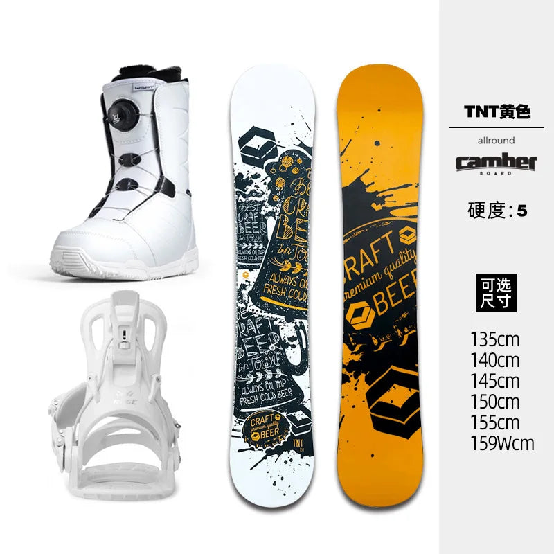 Snowboard set full set, adult, fast wear retainer, snowboard shoes all-round board