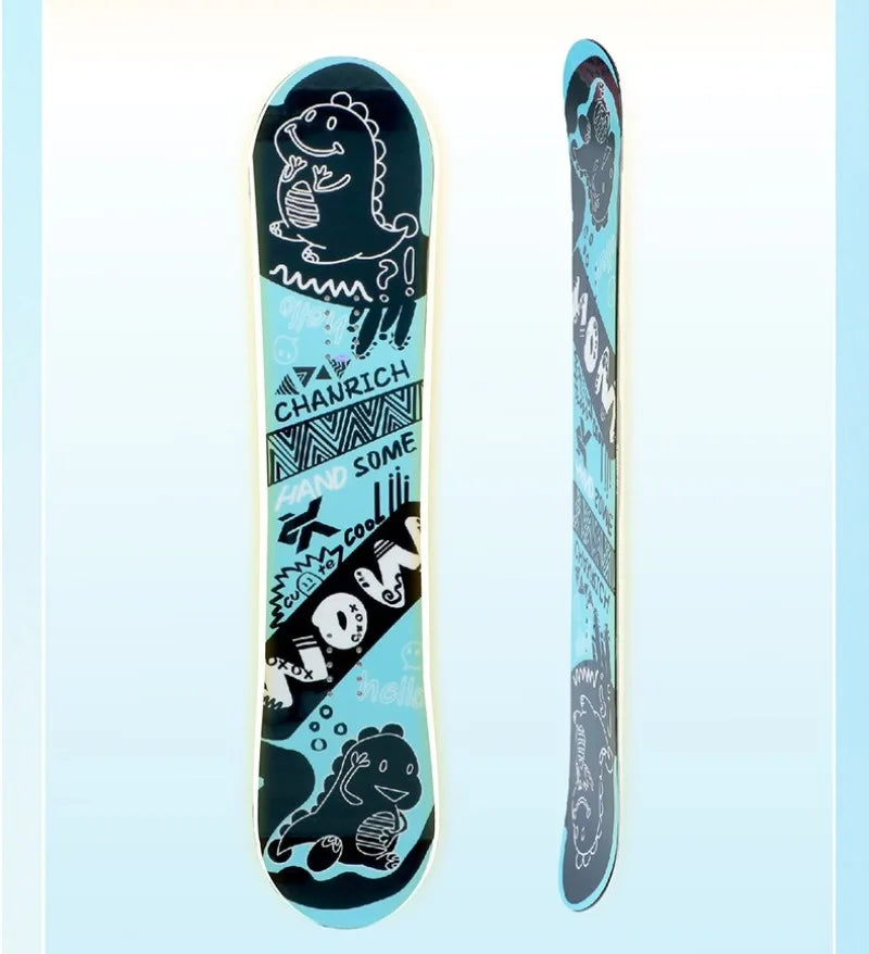 Children's All-Mountain Snowboard 80-120cm, Light Poplar Core Twin Symmetric for Beginner/Advanced Kids & Boys Girls