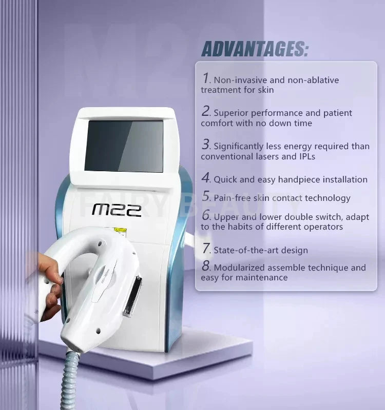 2 In 1 M22 IPL OPT Hair Removal Machine M22 IPL E-light Photon Facial Whiting Skin Rejuvenation Nd Yag Tattoo Removal Machine
