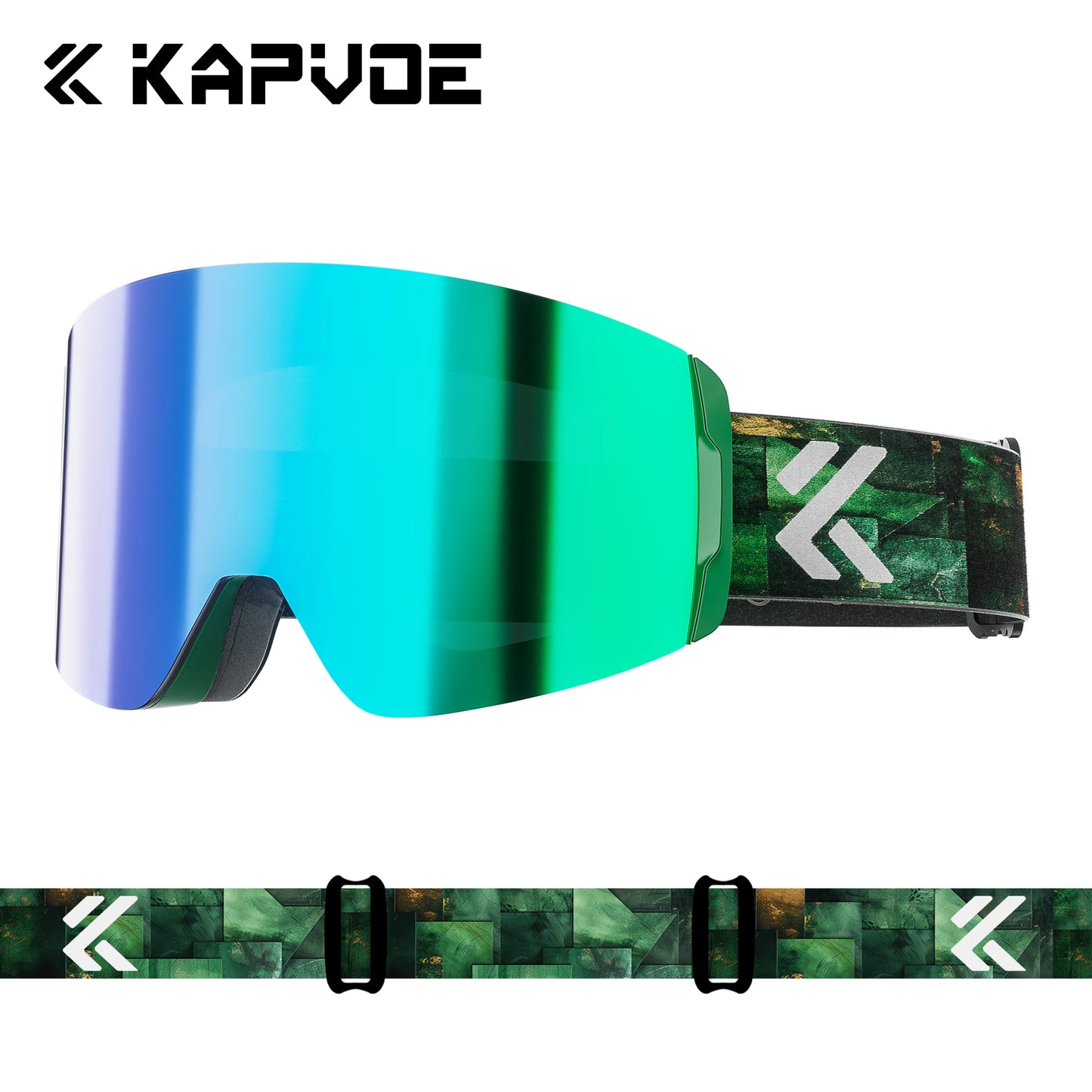 KAPVOE New Outdoor Photochromic Ski Goggles Magnetic Anti-fog Ski Glasses Winter Sports Skiing Snowboard Men Women UV400 Snow