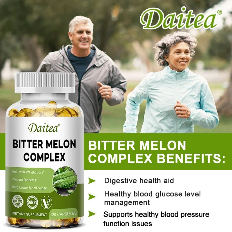 Natural bitter melon extract capsules help lower blood sugar, prevent heatstroke, and supplement daily multivitamins to burn fat