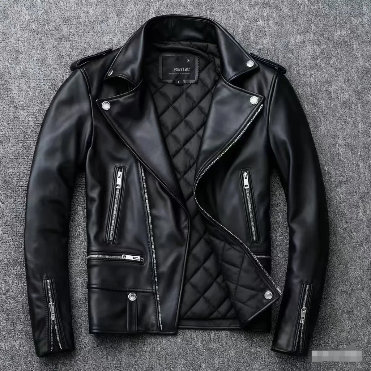 Men's PU Motorcycle Leather Jacket Thickened Autumn New Style Casual Versatile Slim Fit Large Size Men's Leather Jacket