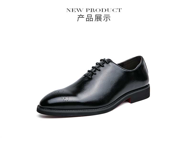 New Red Sole Brogue Shoes Men Black Business Mens Formal Shoes Lace-up Round Toe Spring/Autumn