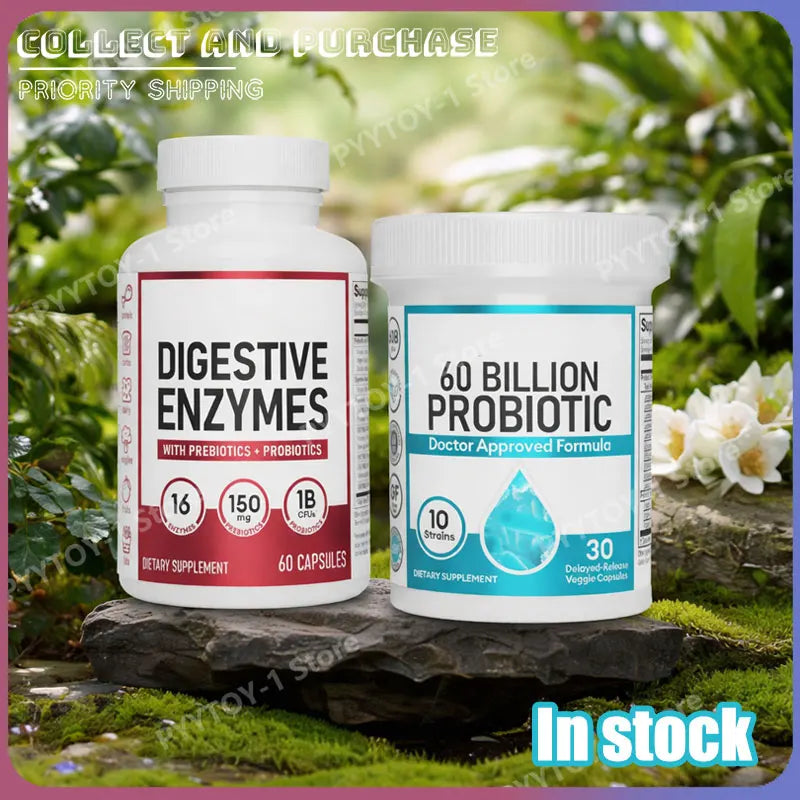 Probiotic Capsules Multi-Strain Probiotic with Organic Prebiotics Daily Digestive Health Supplement