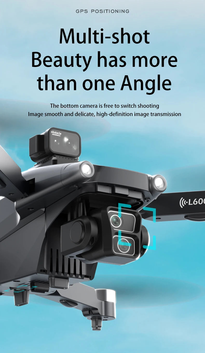 New L600-1 GPS Drone Professional 8K Camera Aerial FPV Brushless Avoiding Obstacle with Large Screen Remote Control Folding Dron