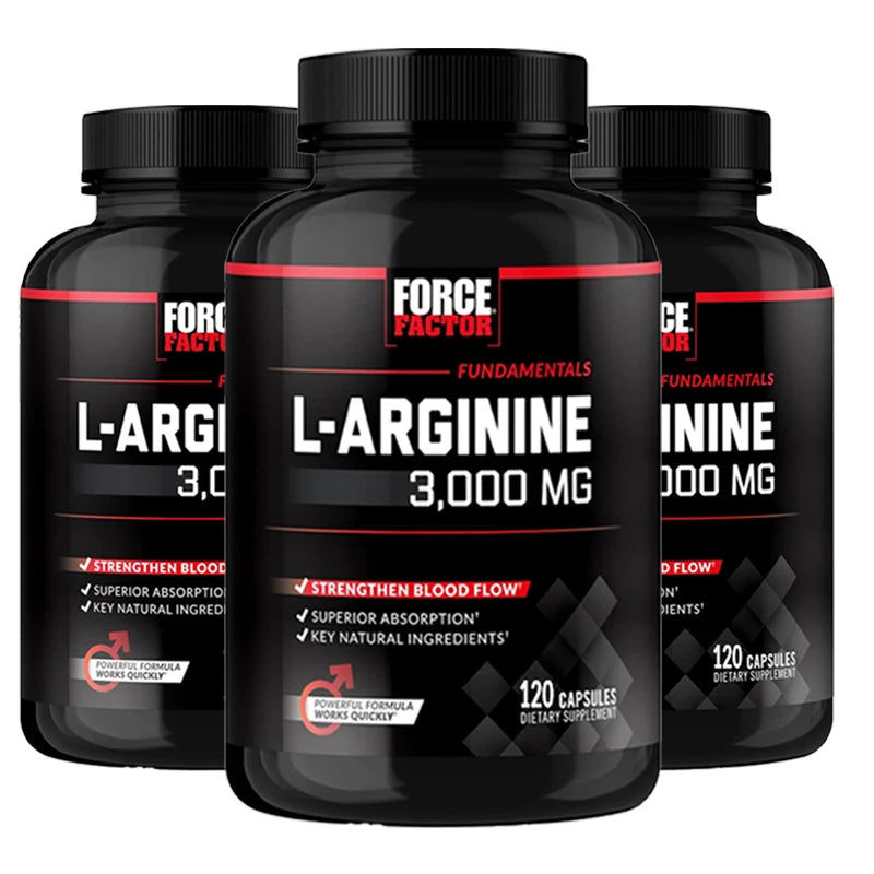 L-Arginine 3000MG - Helps Strengthen Muscles, Promote Blood Flow and Nutrient Delivery, and Improve Athletic Performance