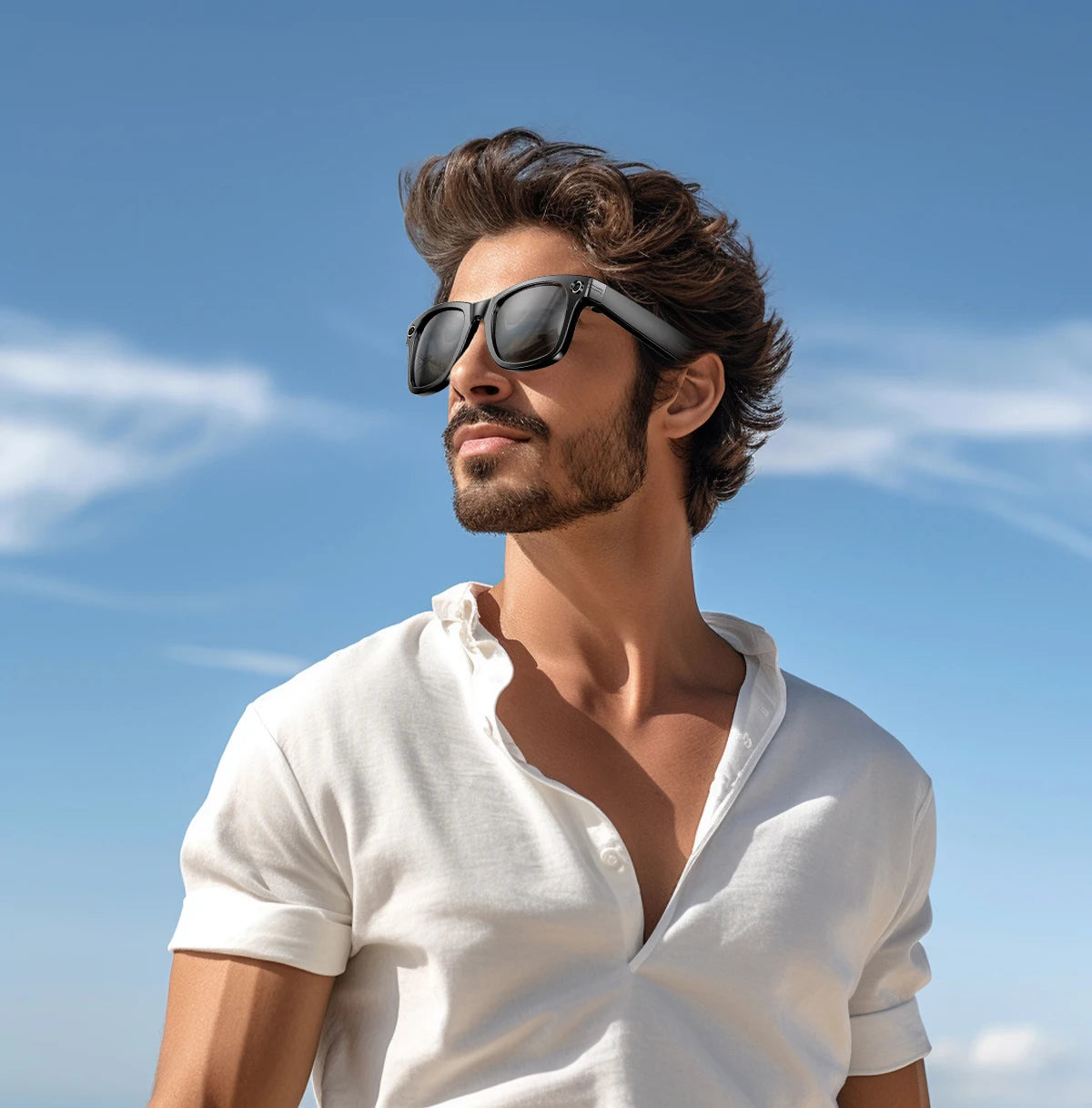 Tavyu Smart Glasses HD 8K Photochromic Lens Bluetooth Call WIFI Transmission Music Translate Video Recording Camera Glasses Men