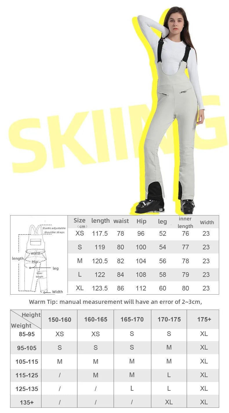 GSOU SNOW Women's Skiing Pants Warm Outdoor Sport Working Clothes Waterproof Snow Elasticity Trousers Winter Snow Snowboard Pant