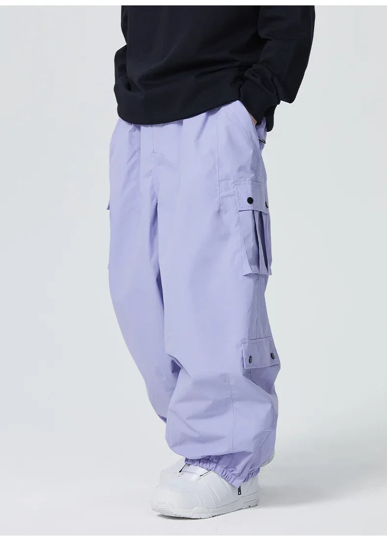 Man Snow Overalls Women Couple Loose Skiing Pants Outdoor Sports Waterproof Windproof Ski Trousers Winter Warm Adult Pants 2026